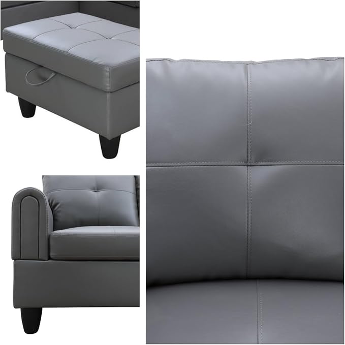 NAYSAYE Sectional Couch with Ottoman Storage, L Shaped Couch Sofa Furniture Sets - Image 5