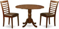 East West Furniture DLML3-MAH-LC 3 Piece Dining Room Furniture Set Contains a by EastWestFurniture