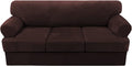 H.VERSAILTEX Sofa Cover 4 Piece T Cushion Sofa Slipcovers Thick Velvet Couch by HVERSAILTEX