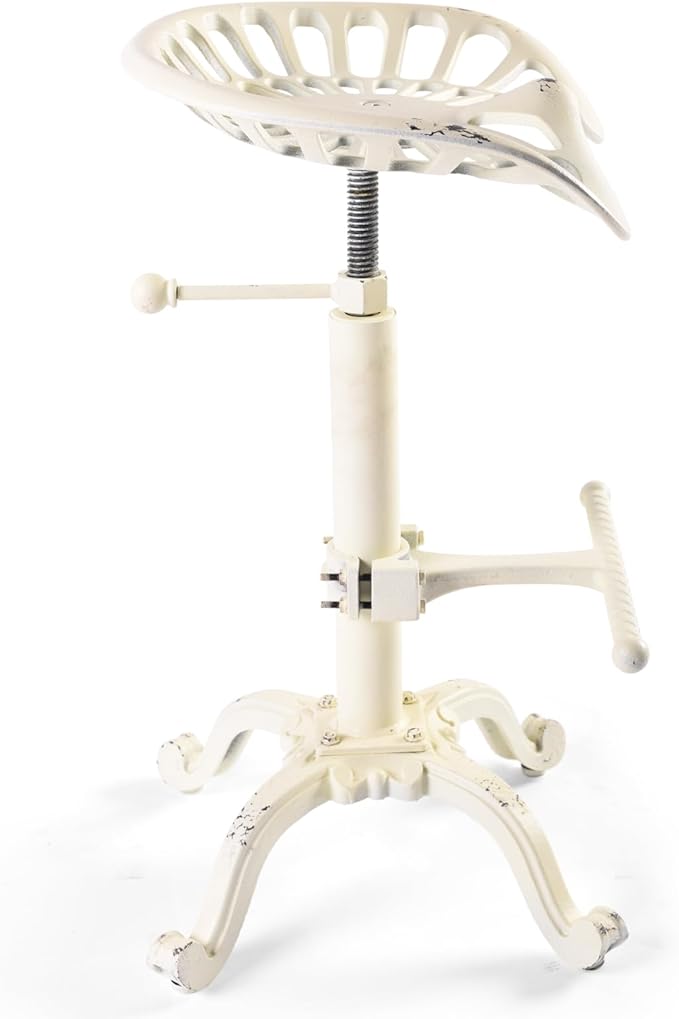 LOKKHAN Adjustable Rustic Industrial Bar Stool - Image 4