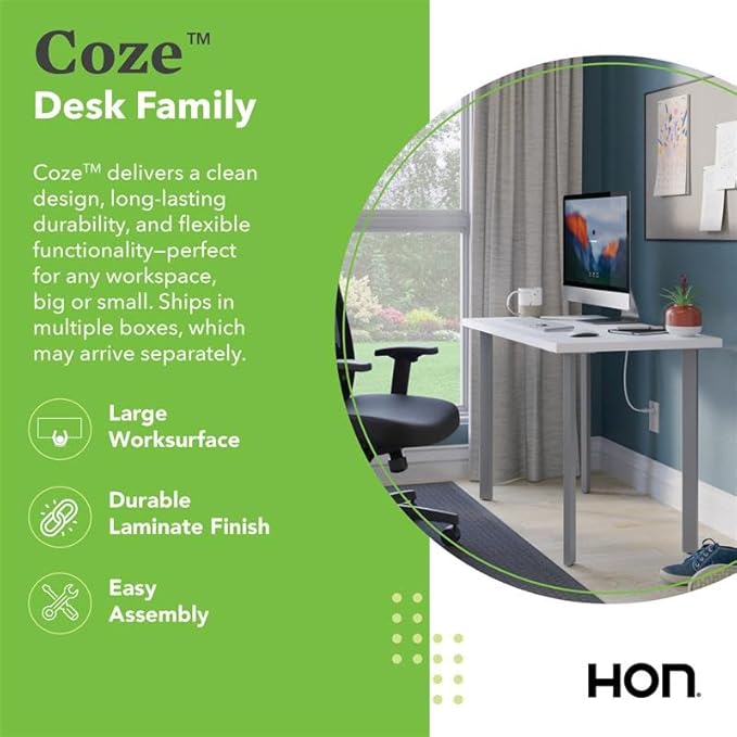 HON Coze Home Office Desks, Sturdy Table Computer Desk - Image 2
