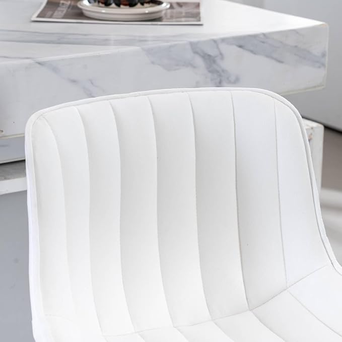 24’’ Bar Stools Set of 2 Modern Barstools White Bar Stools - Image 6