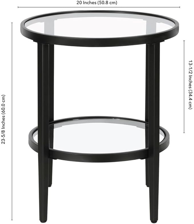 Henn&Hart 20" Wide Round Side Table - Image 3