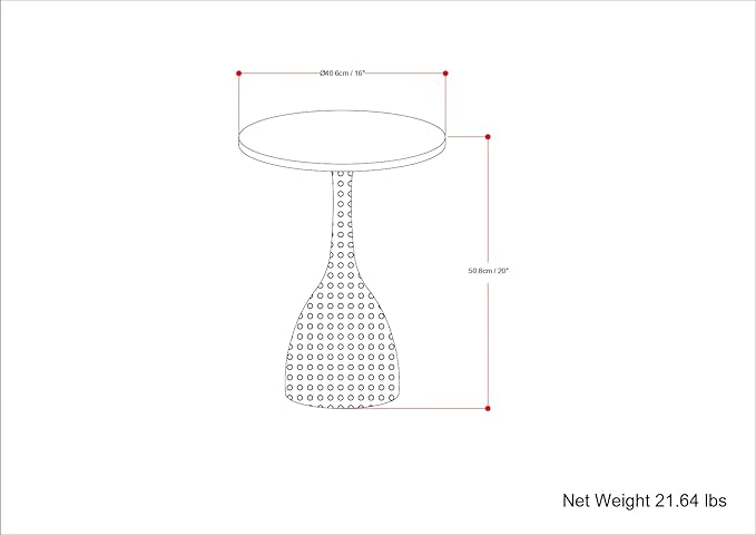 SIMPLIHOME Myles Contemporary Modern 16 inch Wide Metal Side Table in Black - Image 3