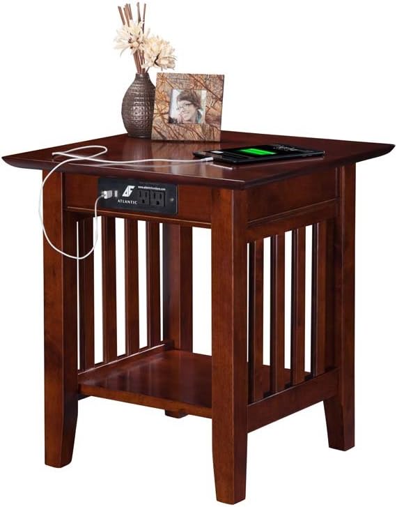 AFI, Mission End Table with Charging Station - Image 4
