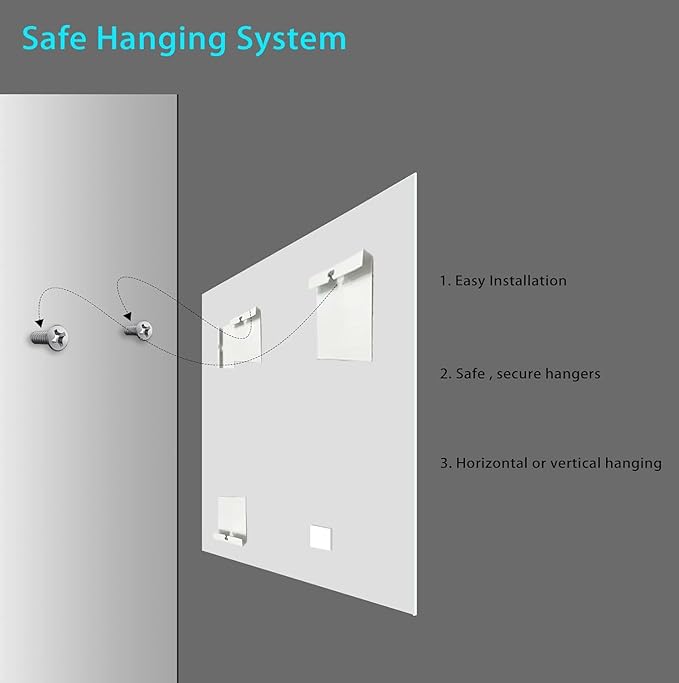 60x36 Inch Bathroom Mirror Frameless Beveled Edge Rectangle Wall Mirror - Image 7