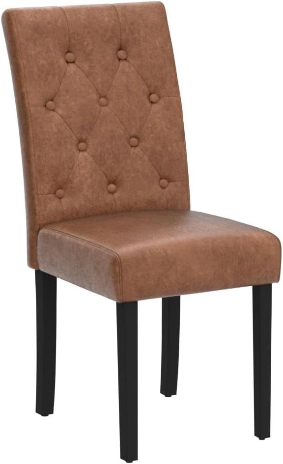 Yaheetech Dining Chairs Set of 6 Modern Style Faux Leather Dining Room Chairs - Image 5
