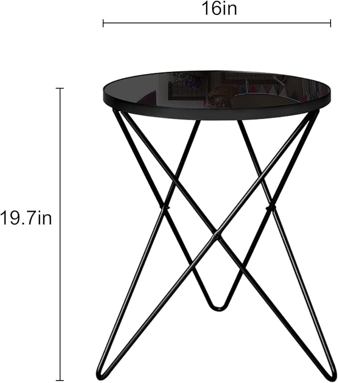 HLR Modern Round Side Table, End Table - Image 2