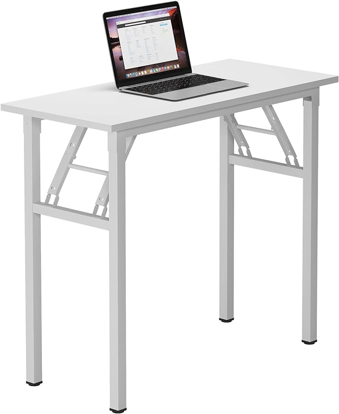 Need Small Desk 31 1/2" No Assembly Foldable Writing Table, Sturdy and Heavy by Need
