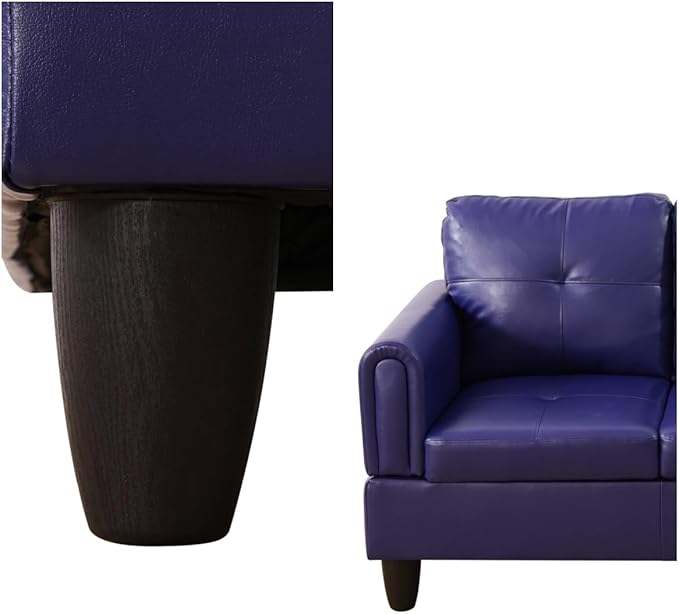 Convertible Leather Sectional Couch, Modern L Shaped Couch - Image 6