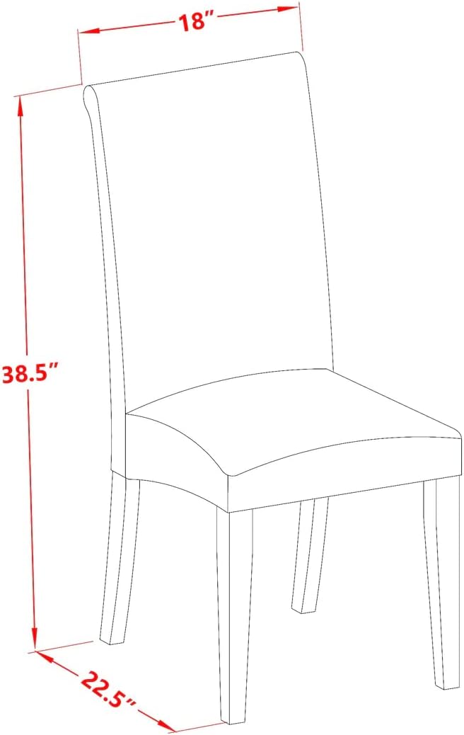 East West Furniture DLBA3-WHI-01 3 Piece Modern Dining Table Set Contains a - Image 12