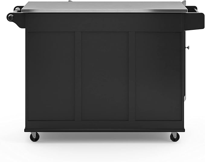Homestyles Dolly Madison Black Mobile Kitchen Island Cart - Image 12