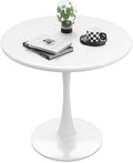 White Round Dining Table for 2 Person, 24 Inch Small Tulip Table by Unknown