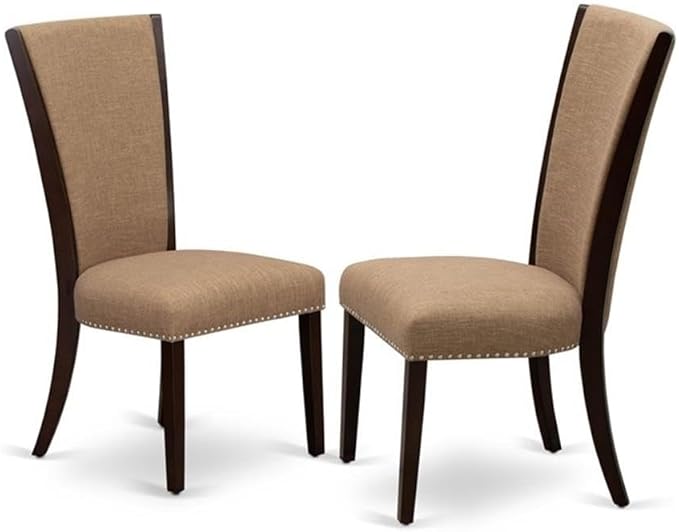 East West Furniture DOVE9-MAH-47 9 Piece Dining Set Includes a Rectangle Dining - Image 4
