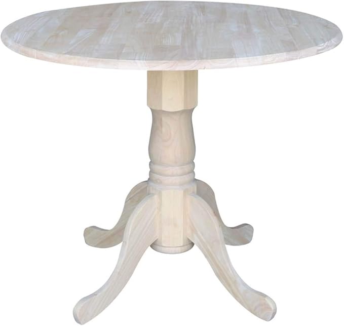 IC International Concepts 36" Dual Drop Leaf Dining Table Solid Real Wood - Image 7