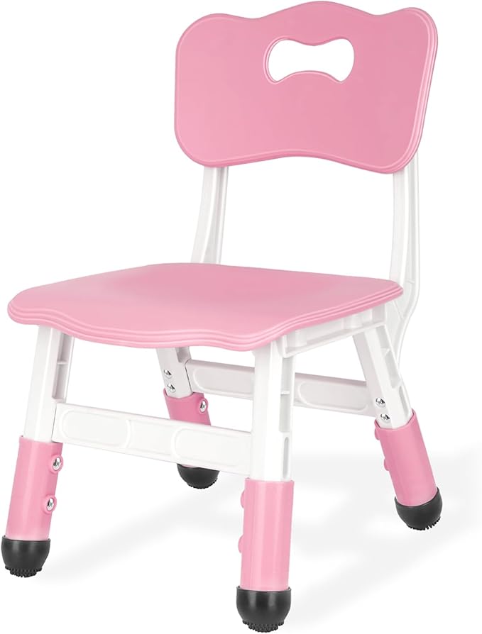 Kids Height Adjustable Toddler Chair Max Load 220LBS Plastic Indoor Outdoor by JIAOQIU