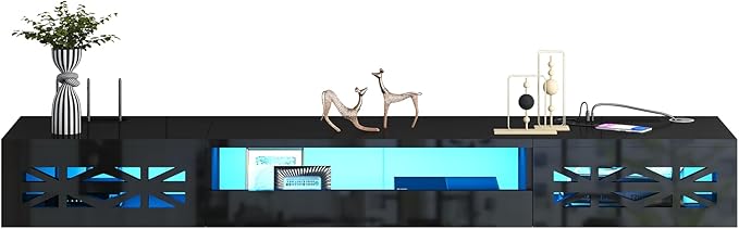 Floating TV Stand, Floating Wall Mounted TV Shelf, Modern High Gloss tv Cabinet by ANTISTA-10YEARSFURNITURE