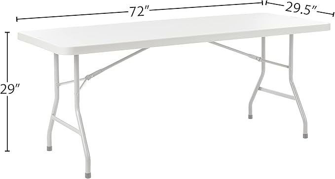 Office Star Resin Multipurpose Rectangle Folding Table - Image 9