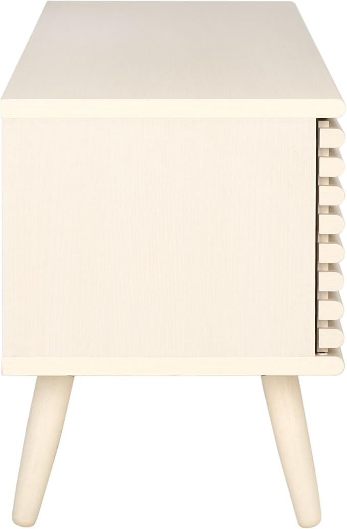 SAFAVIEH Averi TV Stand for up to 65" Flatscreen – White Wash, 2 Sliding Doors - Image 5