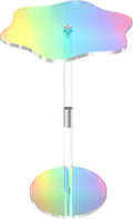 Clear Side Table Rainbow Small Acrylic End Tables 13.8 * 11.6 H: 21.3 Inch by SOVQUEST