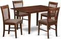 East West Furniture PSNO5-MAH-C 5 Piece Kitchen Table & Chairs Set Includes a by EastWestFurniture