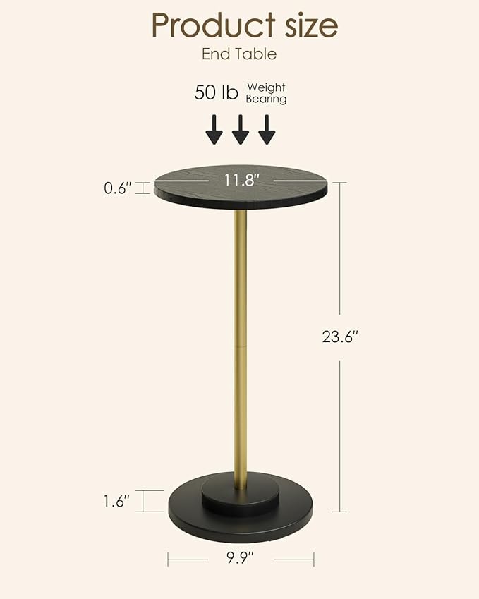 Masupu Drink Table, Round Side Table - Image 2