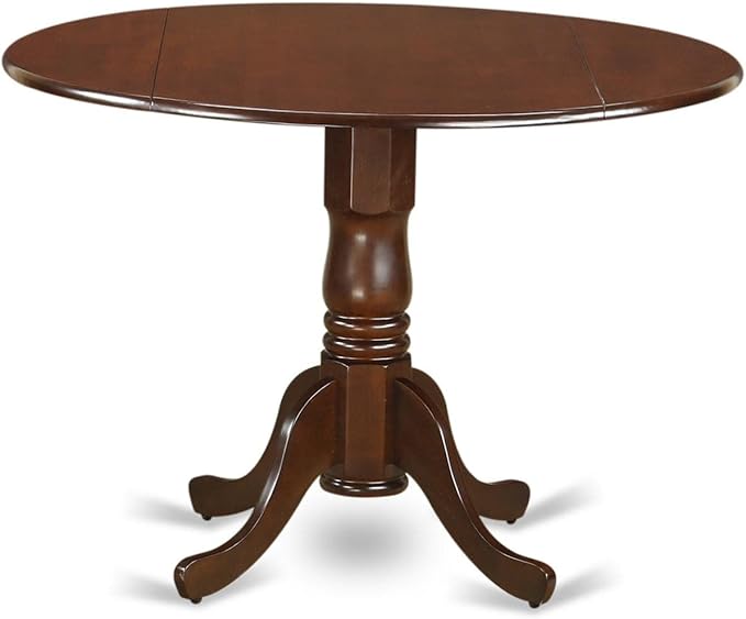 East West Furniture DLEN3-MAH-18 3 Piece Dining Room Furniture Set Contains a - Image 2