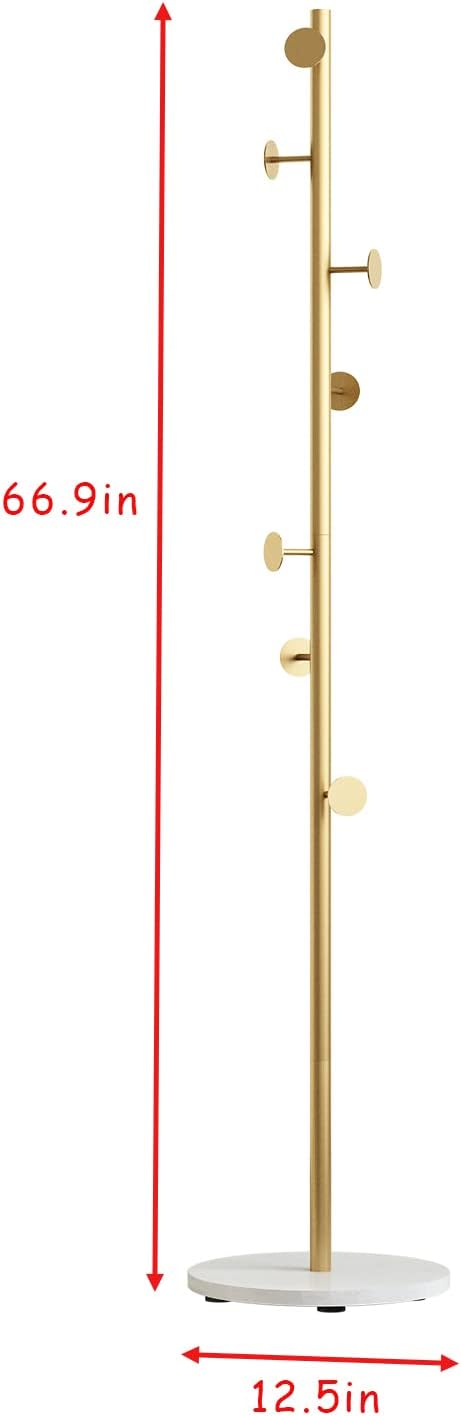 Gold Coat Racks, Metal Coat Rack Freestanding - Image 4