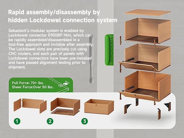 Sebastack Night Stand, Customizable 2 Drawers Bedside Table, End Table - Image 6