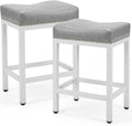 Counter Stools Set of 2 Upholstered Counter Height Bar Stools by Unknown