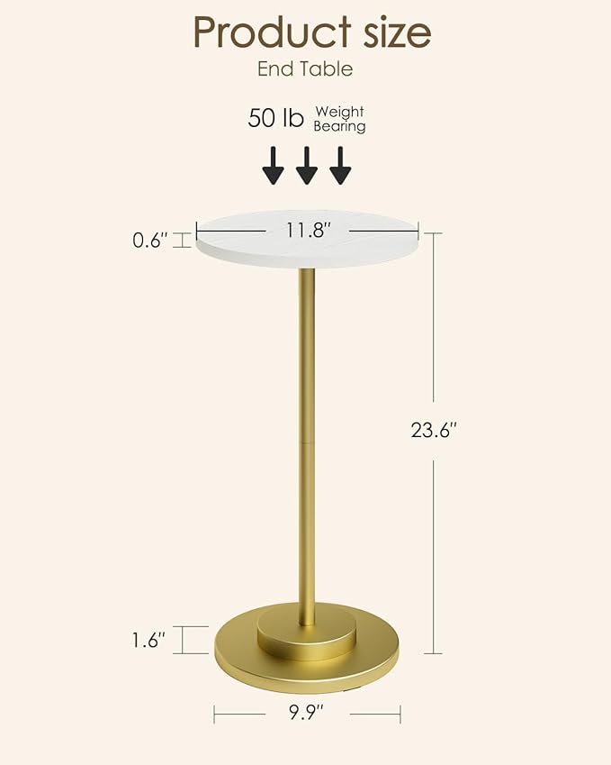 Masupu Drink Table, Round Side Table - Image 2