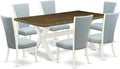 East West Furniture X077VE215-7 7 Piece Dining Set Consist of a Rectangle by EastWestFurniture