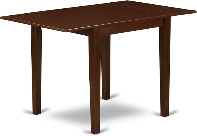 East West Furniture NDEN3-MAH-18 3 Piece Dining Set Contains a Rectangle Dining - Image 3