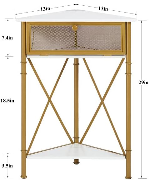 VECELO Cabinet/Table, 3-Tier Display Shelves - Image 2
