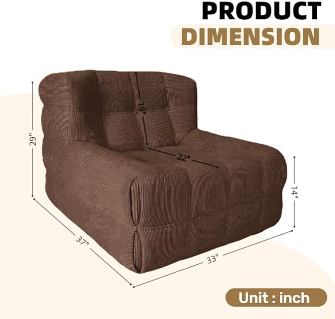 Bean Bag Chair - Memory Foam Bean Bag Chair - Image 3