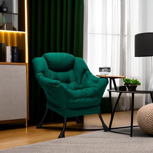 HollyHOME Modern Fabric Large Lazy Chair, Accent Oversized Comfy Reading Chair - Image 2