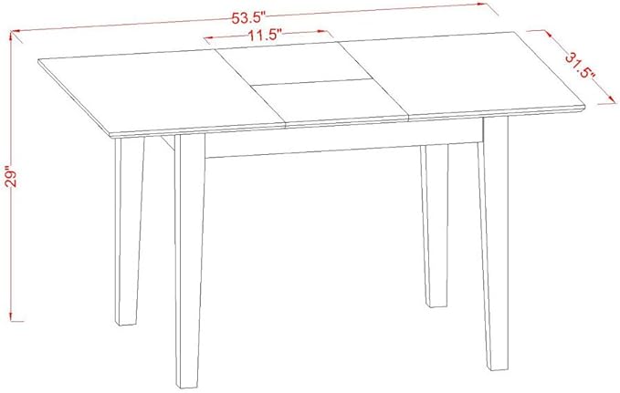 East West Furniture NOEN5-BLK-69 5 Piece Kitchen Table & Chairs Set Includes a - Image 14