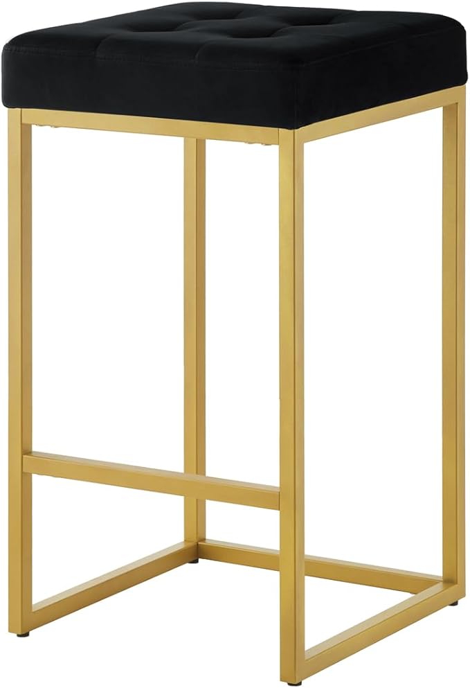 24KF Contemporary Counter Height Bar Stool Set of 2 - Image 4