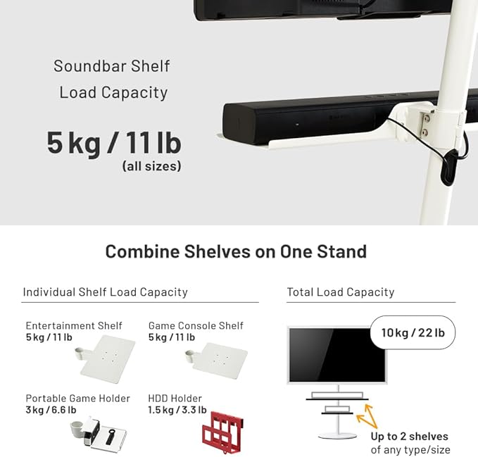 WALL Seven Stand A2 Grand | Rolling TV Stand - Image 5