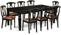 East West Furniture LGKE9-BLK-LC 9 Piece Dining Room Set Includes a Rectangle by EastWestFurniture