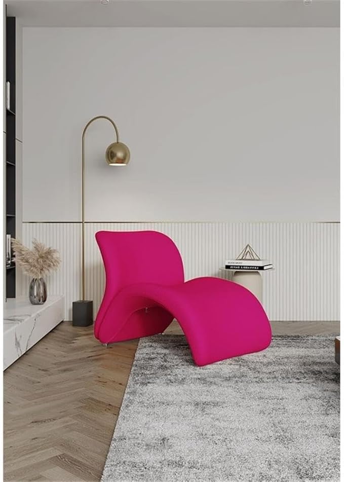 Manhattan Comfort Rosebud Fuchsia Wool Blend Accent Chair - Image 2