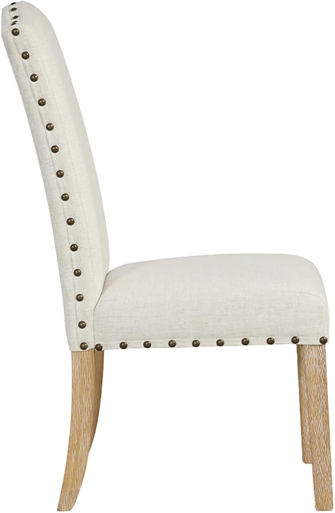 HomePop Home Decor | Classic Upholstered Parsons Dining Chairs | Curver Top - Image 5