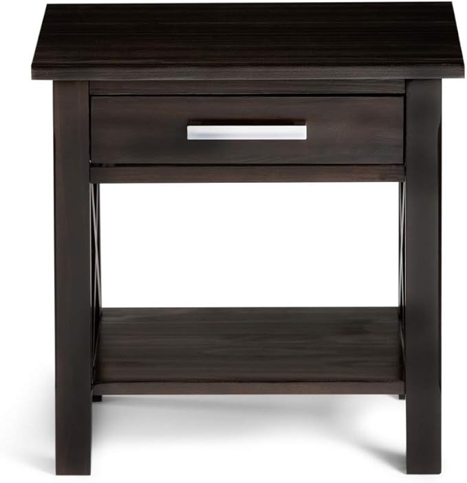 SIMPLIHOME Kitchener SOLID WOOD 21 inch Wide Square Contemporary End Side Table - Image 5