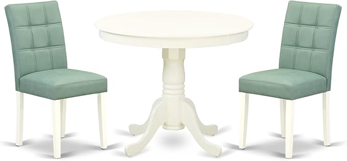 East West Furniture ANAS3-LWH-43 3 Piece Dining Table Set consists A Dinner by EastWestFurniture