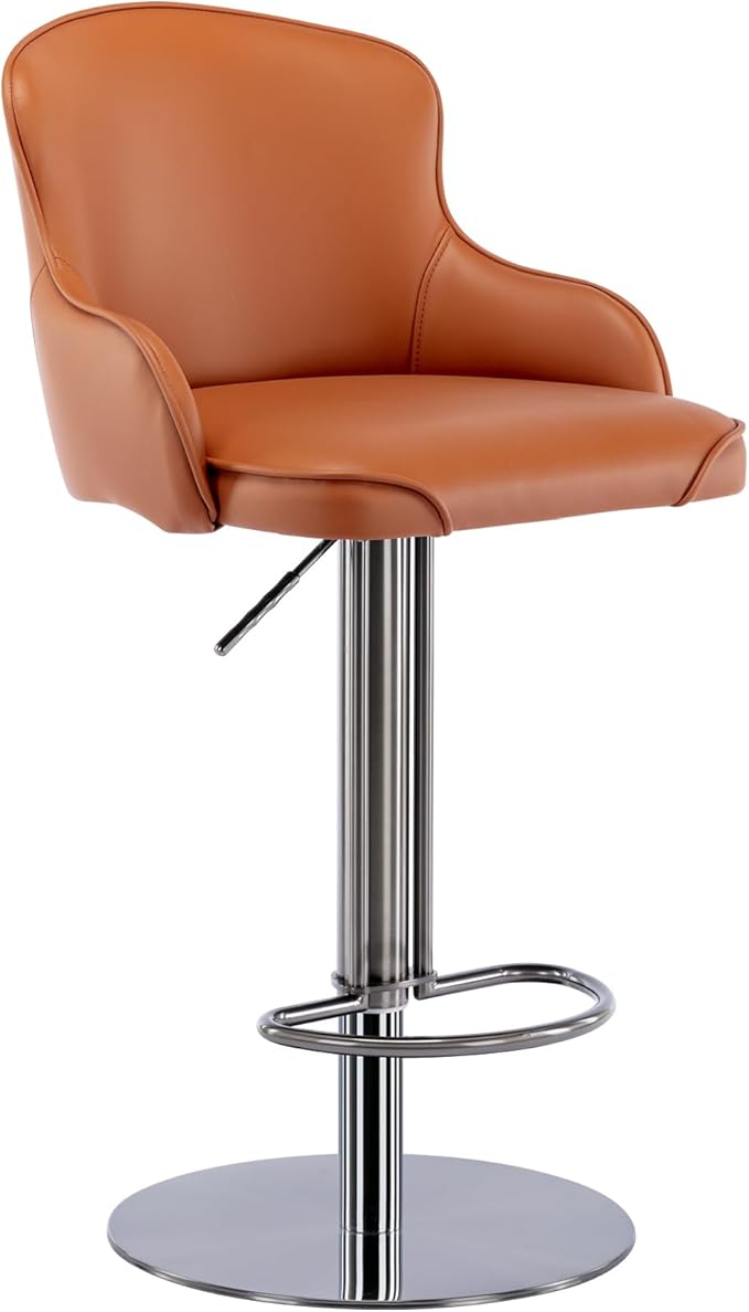 CozyRain Bar Stools Adjustable Stainless Steel Swivel Barstool by CozyRain