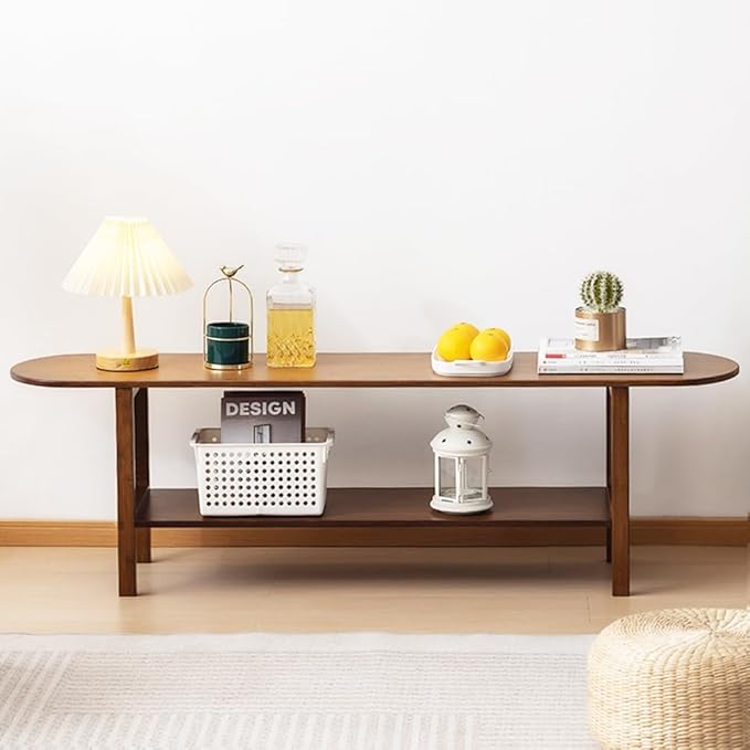 Tiita TV Stand with Storage for TVs up to 65'', Bamboo TV Console Entertainment - Image 7