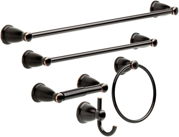Franklin Brass Kinla 5-Piece Bathroom Set Oil-Rubbed Bronze 18', Toilet Paper by FranklinBrass