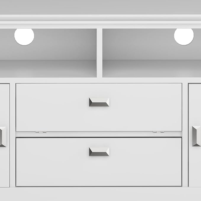 SIMPLIHOME Artisan SOLID WOOD 72 Inch Wide Contemporary TV Media Stand in White - Image 10
