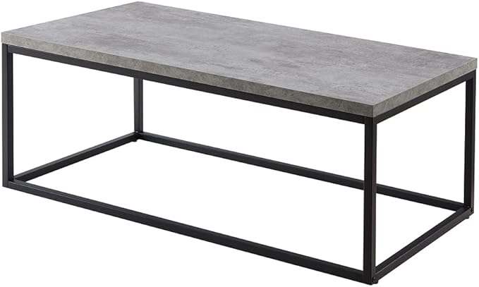 CENSI 40-Inch Concrete Accent Coffee Table Ottoman - Image 6