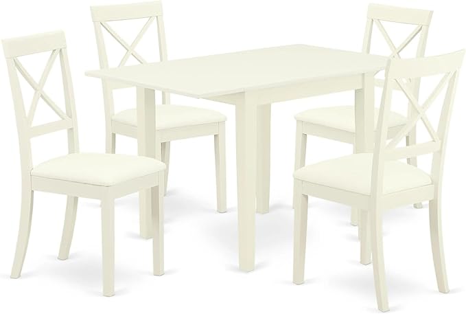 East West Furniture NDBO5-LWH-LC 5 Piece Dinette Set by EastWestFurniture